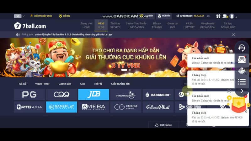 xác nhận 7ball lừa đảo