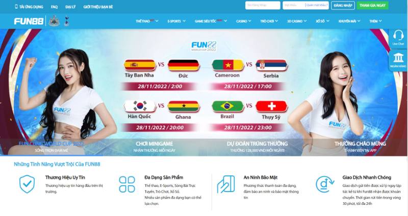 Link Fun88 bị chặn