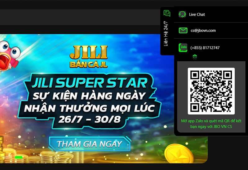 Liên hệ với nhà cái JBO