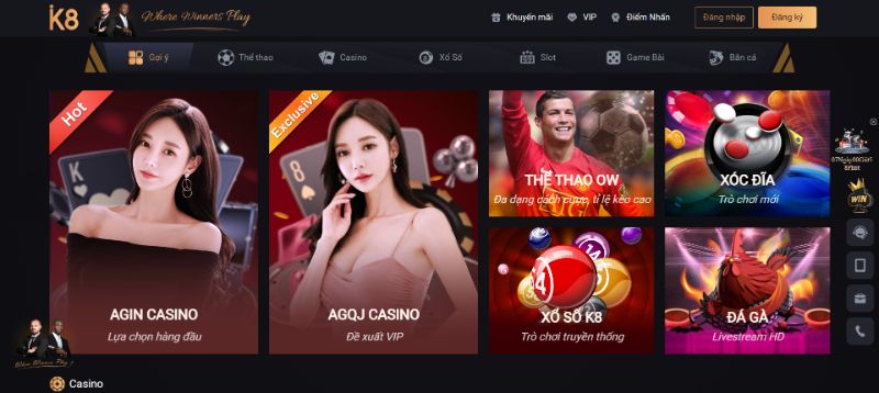 Ưu điểm của nhà cái K8