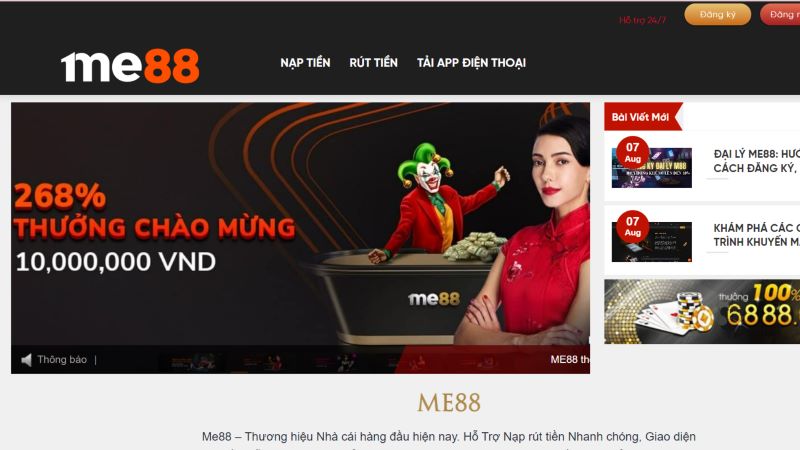 nhà cái thể thao me88