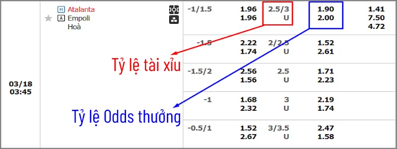 kèo tài xỉu